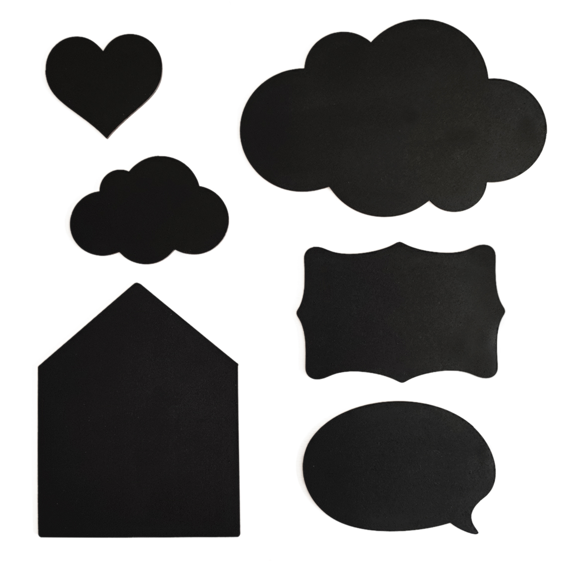 تخته سیاه طرح خانه و قلب و ابر بسته 6 عددی