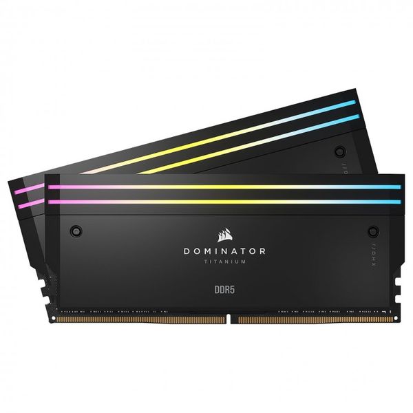 رم دسکتاپ DDR5 دوکاناله 6600 مگاهرتز CL32 کورسیر مدل Dominator Titanium RGB ظرفیت 32 گیگابایت