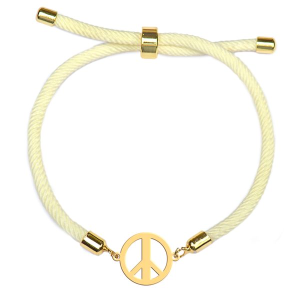 دستبند طلا 18 عیار زنانه فرشته مدل صلح WBLAM-000032