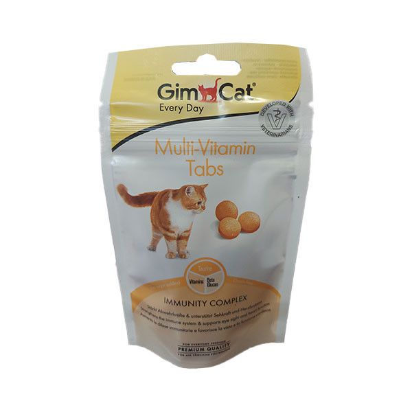 قرص مولتی ویتامین گربه جیم کت مدل Multi-Vitamin Tabs وزن 40 گرم