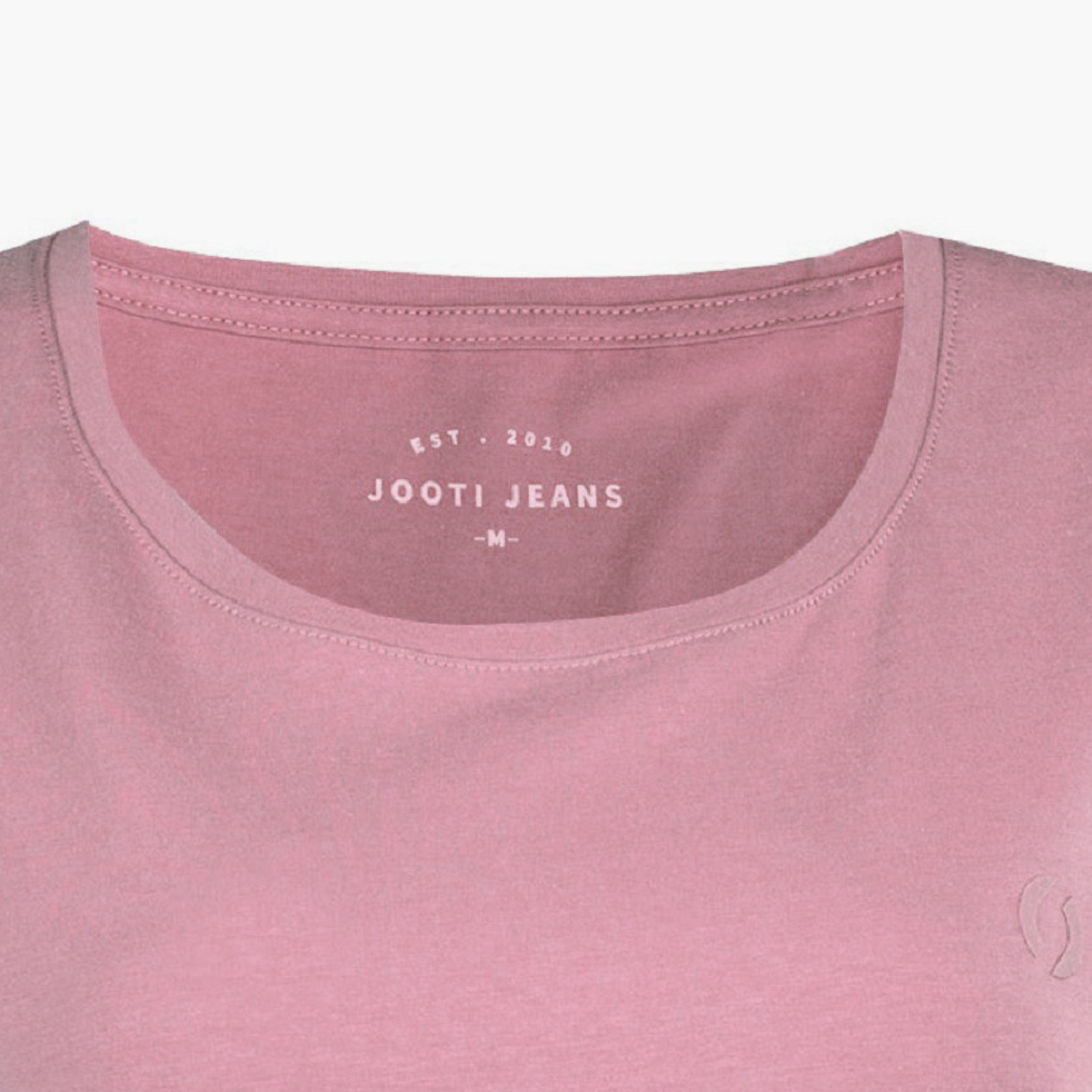 تی شرت آستین کوتاه زنانه جوتی جینز مدل بیسیک کد 1551408 رنگ کالباسی روشن