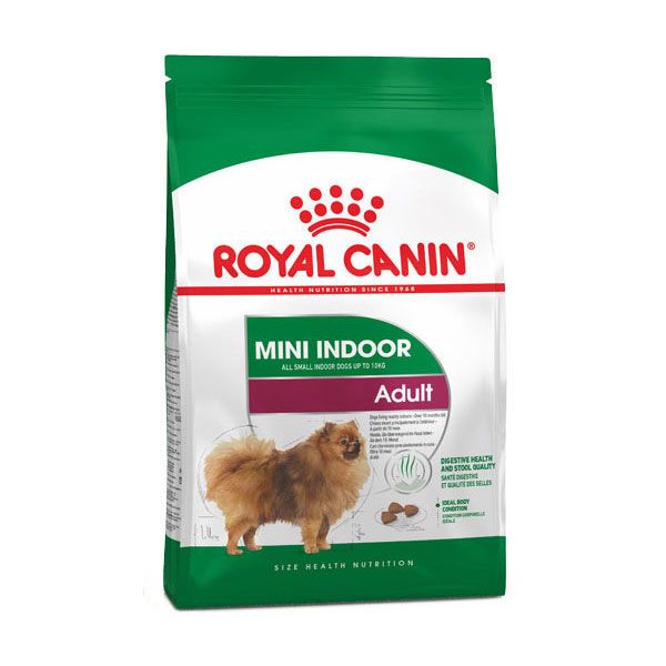 غذای خشک سگ بالغ نژاد کوچک رویال کنین مدل MINI INDOOR ADULT وزن 1.5 کیلوگرم