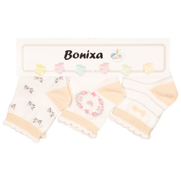 جوراب نوزادی بونیکسا مدل BX24 مجموعه 3 عددی