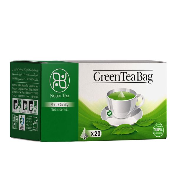 چای سبز کیسه ای چای نوبر بسته 20 عددی