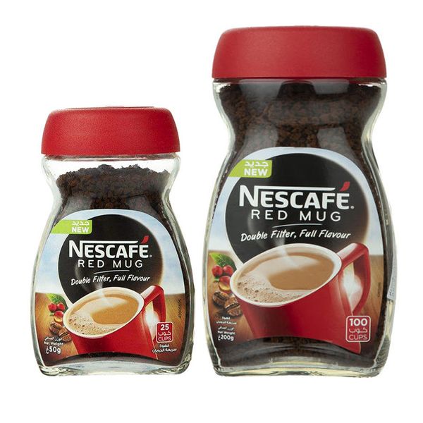 قهوه فوری Red Mug نسکافه -200 گرم و قهوه فوری Red Mug نسکافه -50 گرم