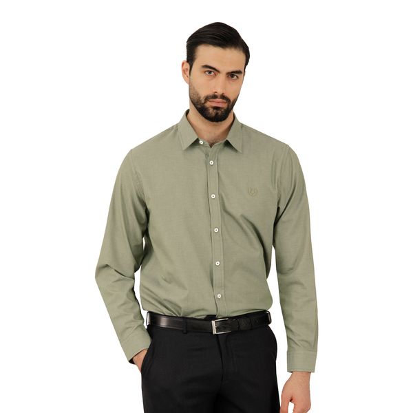 پیراهن آستین بلند مردانه پاتن جامه مدل نخی 102721020242570