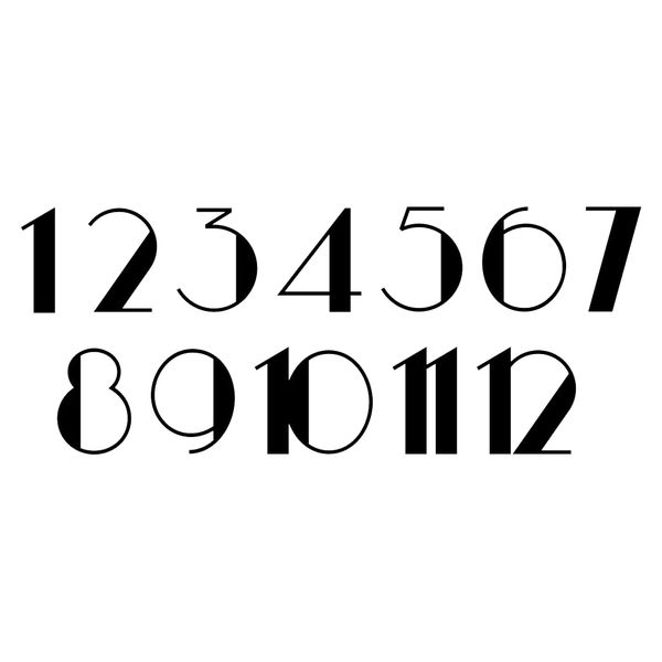 اعداد ساعت دیواری مدل مولتی استایل 6cm کد C30-2 مجموعه 12 عددی