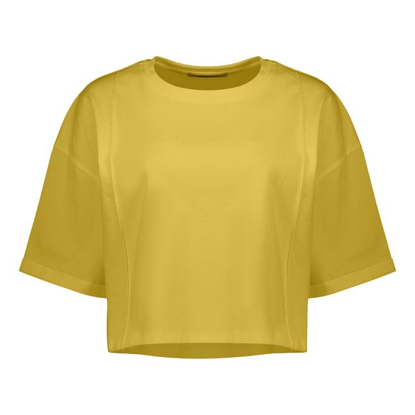 تی شرت آستین کوتاه زنانه نیزل مدل 0693-007 رنگ زرد