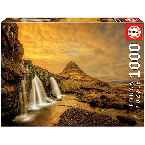 پازل 1000 تکه ادوکا مدل آبشار کرکجیوفلسفوس ایسلند