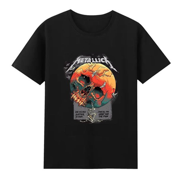 تی شرت لانگ مردانه مدل تیشرت گروه موسیقی metallica متالیکا Die As you Suffer