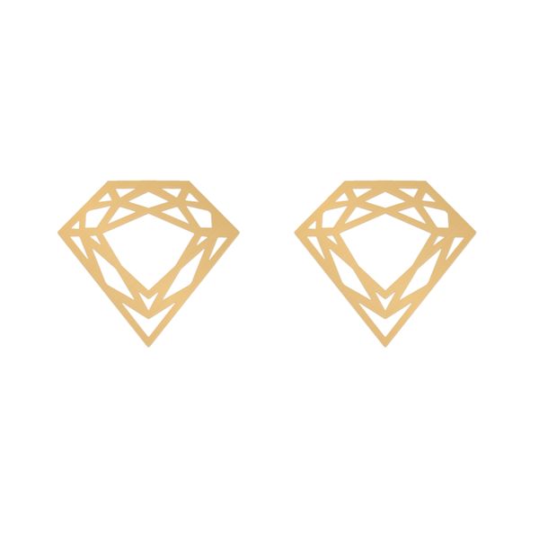گوشواره طلا 18 عیار زنانه شمیم گلد گالری مدل الماس G64