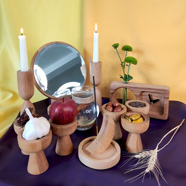 آینه رومیزی مدل چوبی ویول