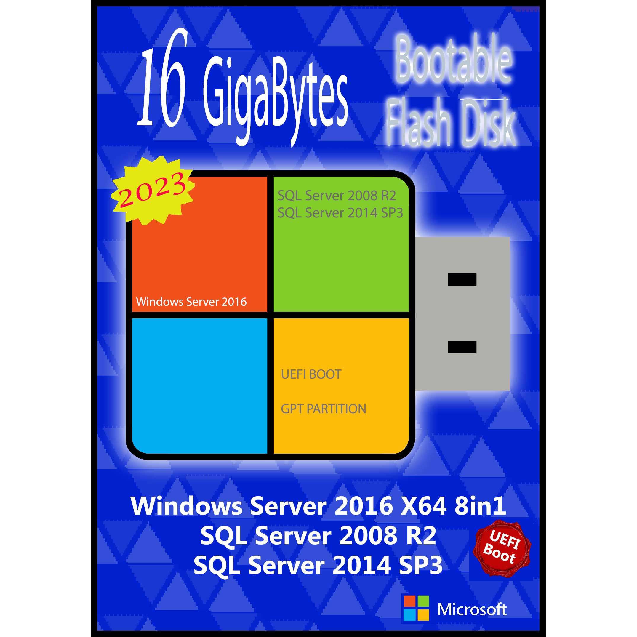 سیستم عامل Windows Server 2016 8in1 X64 - UEFI 2023 نشر مایکروسافت