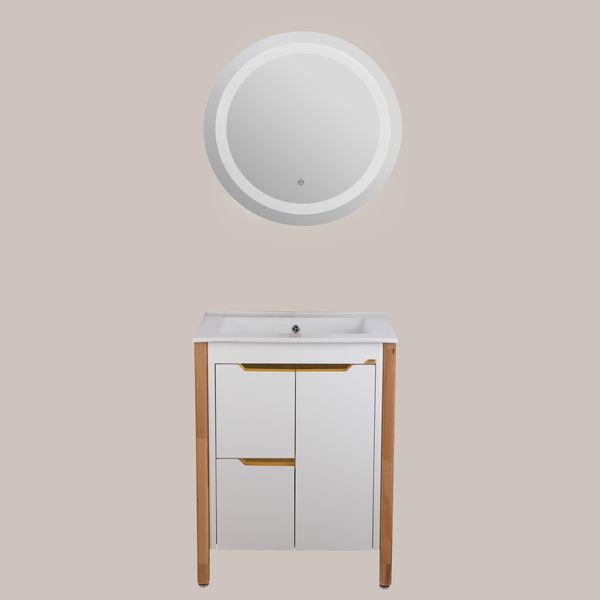 ست کابینت و روشویی گلسار مدل فلورا به همراه آینه