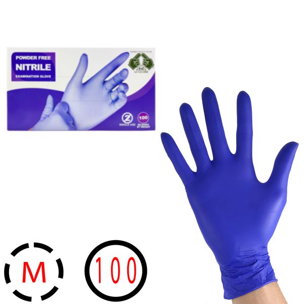 دستکش طبی نیتریل مدل NI-100 بسته 100 عددی