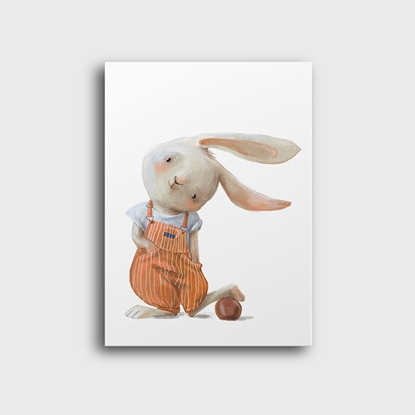تابلو شاسی کودک سالی وود مدل خرگوش بازیگوش کد T170213