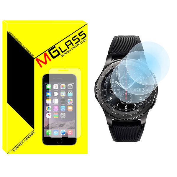 محافظ صفحه نمایش شیشه‌ای ام‌گلس مدل Glass-MG مناسب برای ساعت هوشمند سامسونگ Galaxy Gear S3 بسته سه عددی