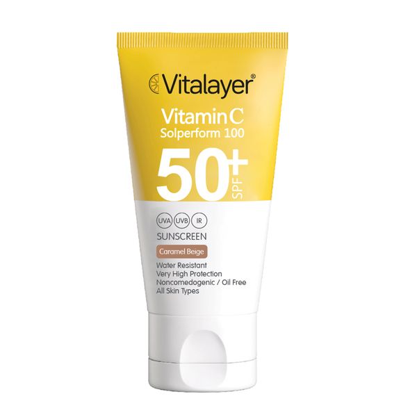 کرم ضد آفتاب رنگی ویتالیر SPF 50 مدل CB ‌مناسب انواع پوست‌ حجم 40 میلی‌لیتر