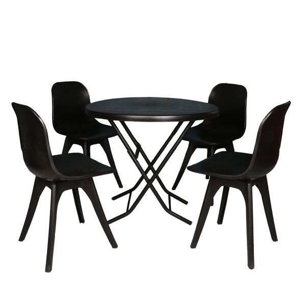 میز و صندلی ناهارخوری چهار نفره مدل مایا فایبرگلاس