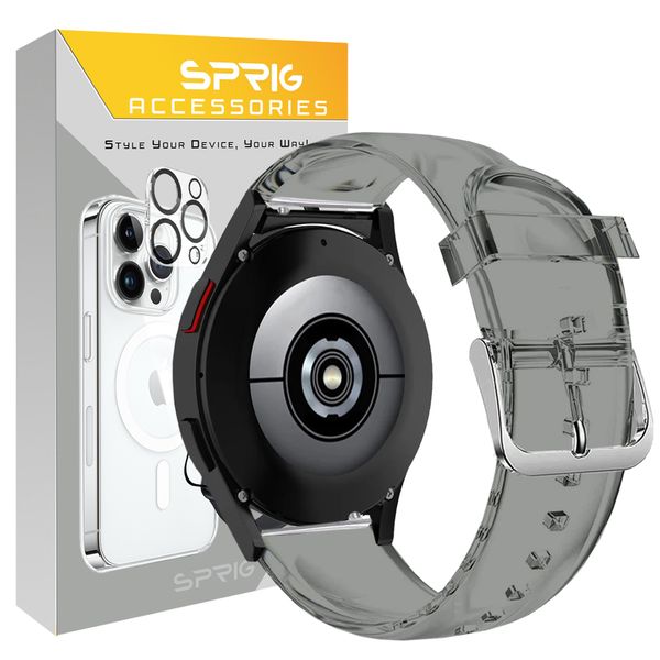 بند اسپریگ مدل Clear Silicone TW مناسب برای ساعت هوشمند ایمیکی SF1 / SF1E / SE1 / ST1