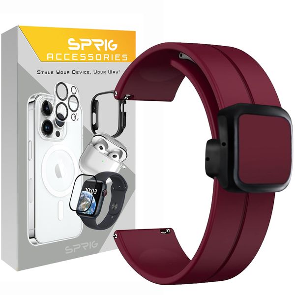 بند اسپریگ مدل SGK Magnetic Silicon مناسب برای ساعت هوشمند سامسونگ Galaxy watch 3 41mm / Galaxy watch 42mm / Gear Sport / S2 Classic