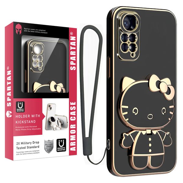 کاور اسپارتان مدل Kitty مناسب برای گوشی موبایل شیائومی Redmi Note 11 4G / 11S به همراه بند نگهدارنده
