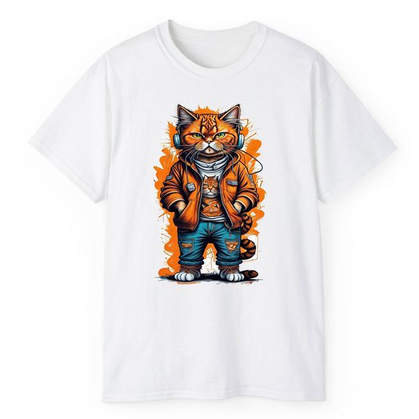 تی شرت آستین کوتاه مردانه مدل گربه کد 290