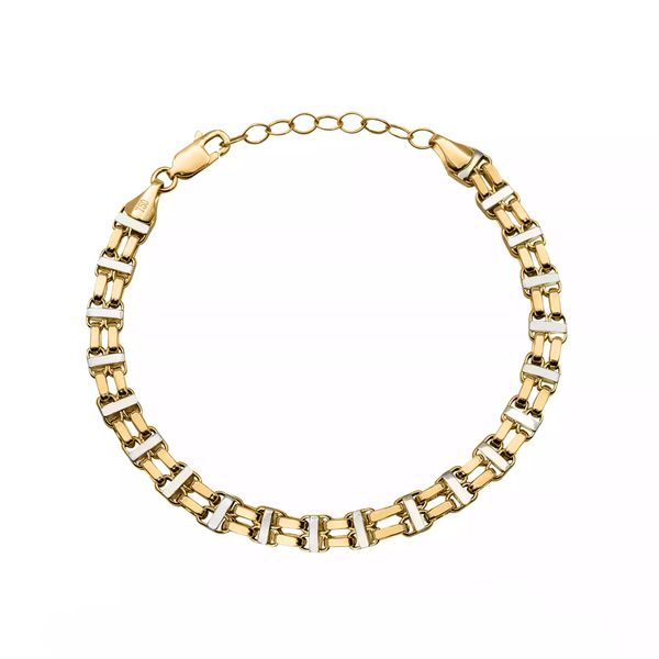 دستبند طلا 18 عیار زنانه گالری روبی مدل ماری مدرن مربع