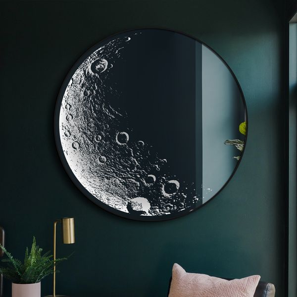 تابلو آینه سایان هوم طرح ماه نورانی G45 