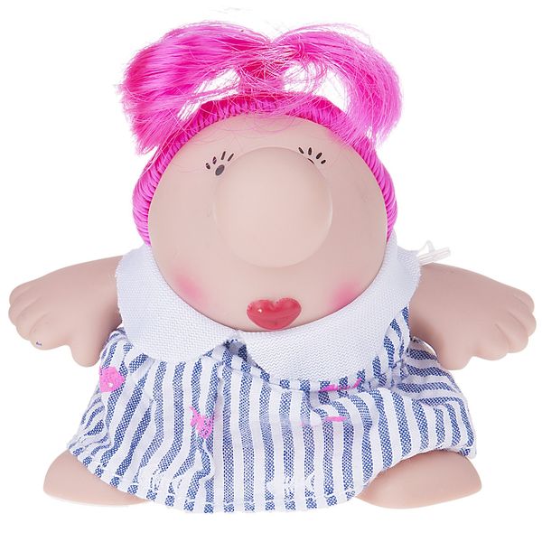 عروسک پالیز مدل خانم دماغ با موهای صورتی سایز خیلی کوچک