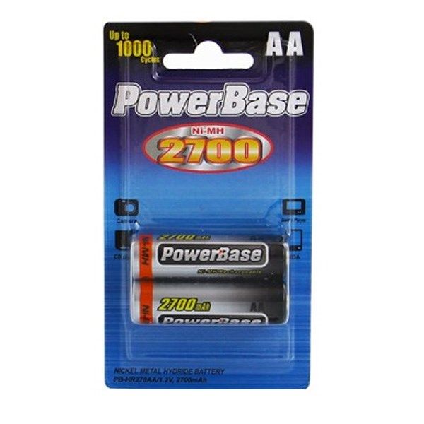 باتری قلمی قابل شارژ پاوربیس مدل PB-HR270AA بسته 2 عددی