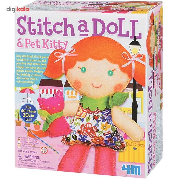 کیت آموزشی 4ام مدل Stitch A Doll And Pet Kitty