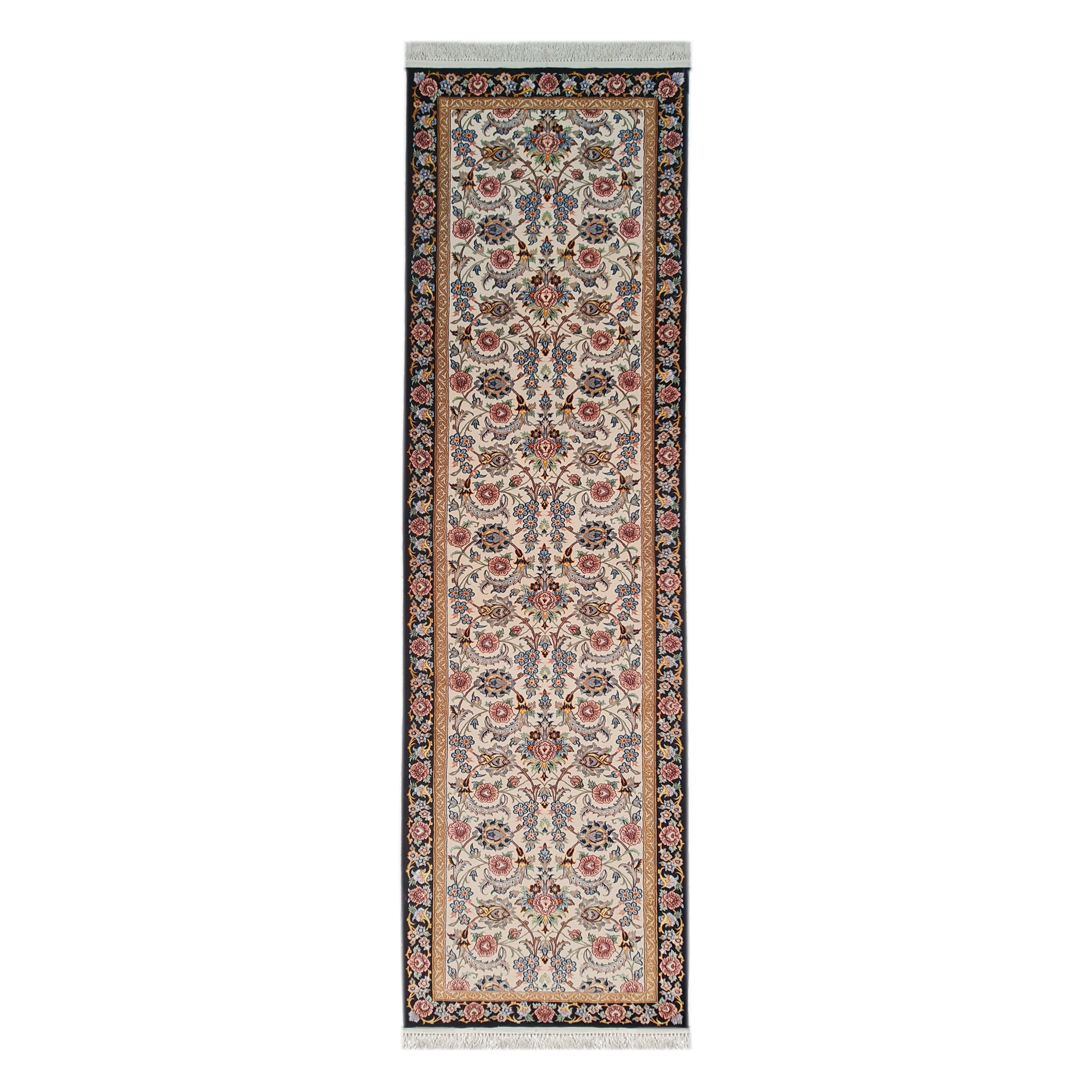 فرش دستبافت کناره طول دو نیم متری مدل اصفهان کد 766