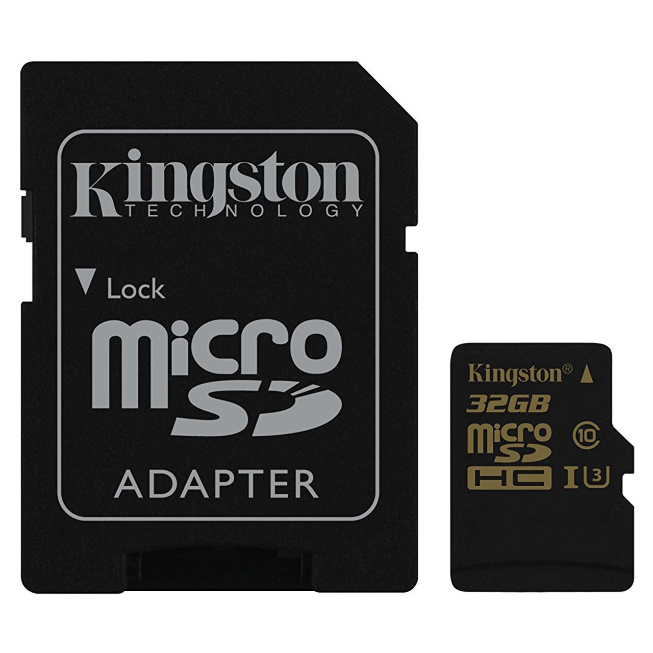 کارت حافظه MicroSDHC کینگستون مدل Gold کلاس 10 استانداد UHS-I U3 سرعت 90 MB/s همراه با آداپتور SD ظرفیت 32 گیگابایت