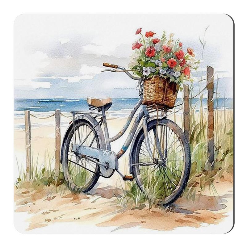 مگنت صباطرح مدل نقاشی دوچرخه کنار ساحل کد M726