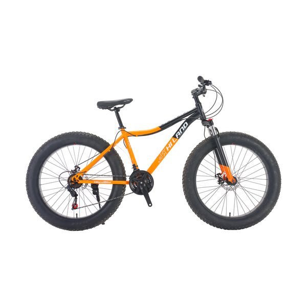 دوچرخه کوهستان هایلند مدل استیل سایز 27.5 رنگ مشکی نارنجی