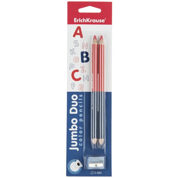 مداد رنگی اریک کراوزه مدل Jumbo Duo بسته 2 عددی