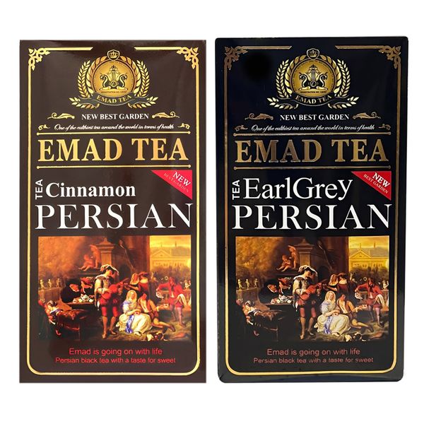 چای سیاه ایرانی عطری و دارچین  عماد - 400 گرم بسته 2 عددی