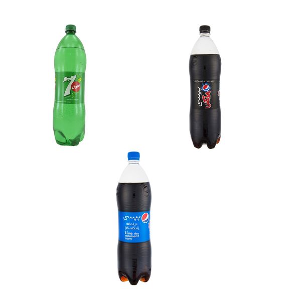 نوشابه لیمو گاز دار سون آپ و نوشابه کولا پپسی و گازدار با طعم کولا رژیمی پپسی - 1.5 لیتر بسته 3 عددی