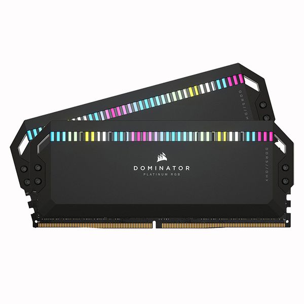 رم دسکتاپ DDR5 دو کاناله 5200 مگاهرتز CL40 کورسیر مدل Dominator Platinum RGB ظرفیت 32 گیگابایت