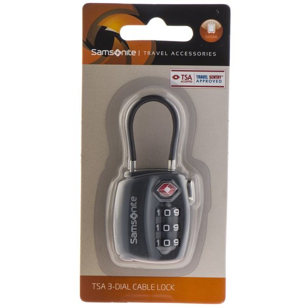 قفل رمزی سامسونیت مدل z34-038 TSA 3 Dail Cable