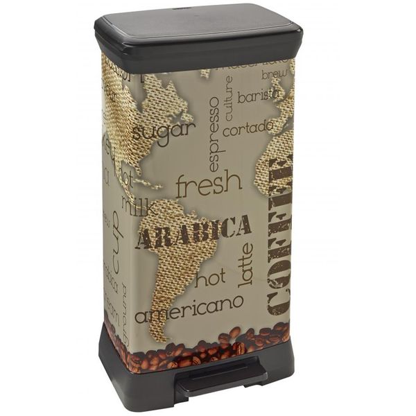 سطل زباله پدالی کرور مدل Deco Bin Coffee حجم 50 لیتر
