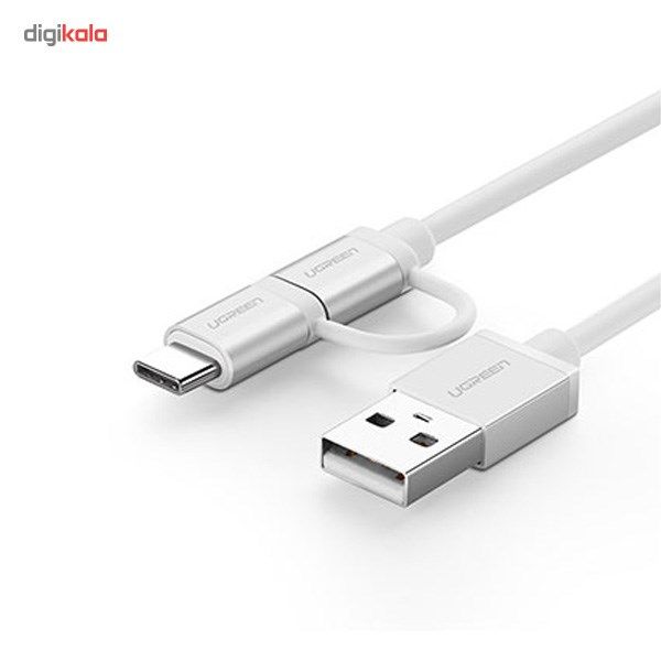 کابل تبدیل USB به USB-C/microUSB یوگرین مدل 20872 طول 1 متر