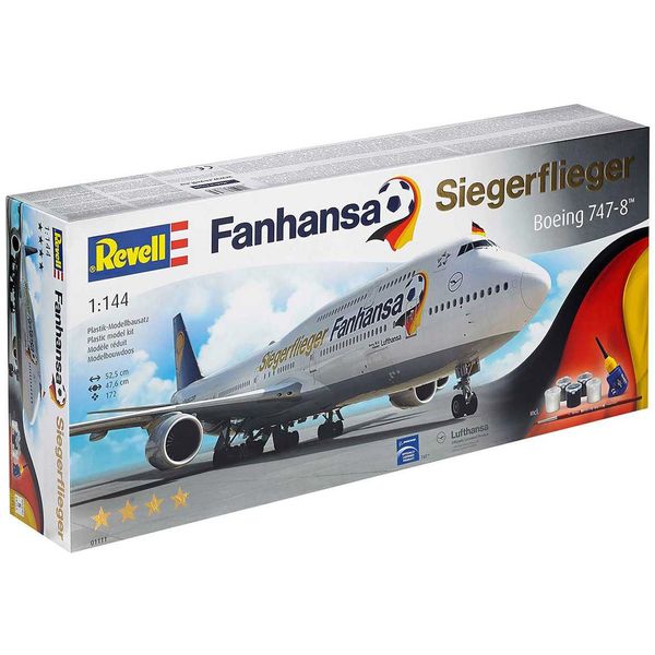 مدلسازی Revell مدل Boeing 747 8 Fanhansa Siegerflieger Inc Accessories