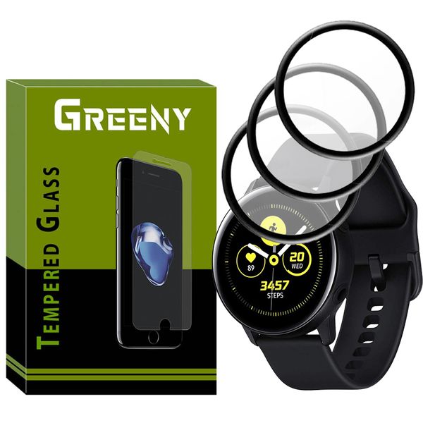 محافظ صفحه نمایش گرینی مدل GR-PM مناسب برای ساعت هوشمند سامسونگ Galaxy Watch Active 40mm بسته سه عددی