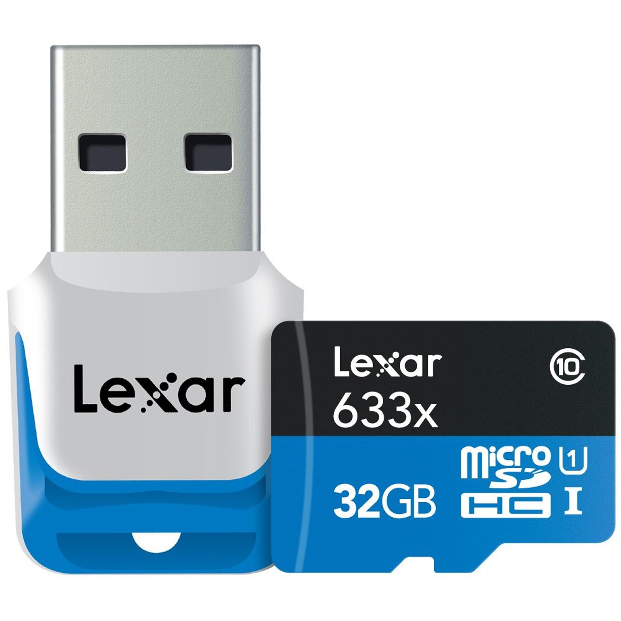 کارت حافظه microSDHC لکسار مدل High-Performance کلاس 10 استاندارد UHS-I U1 سرعت 633X همراه با USB 3.0 ریدر - ظرفیت 32 گیگابایت