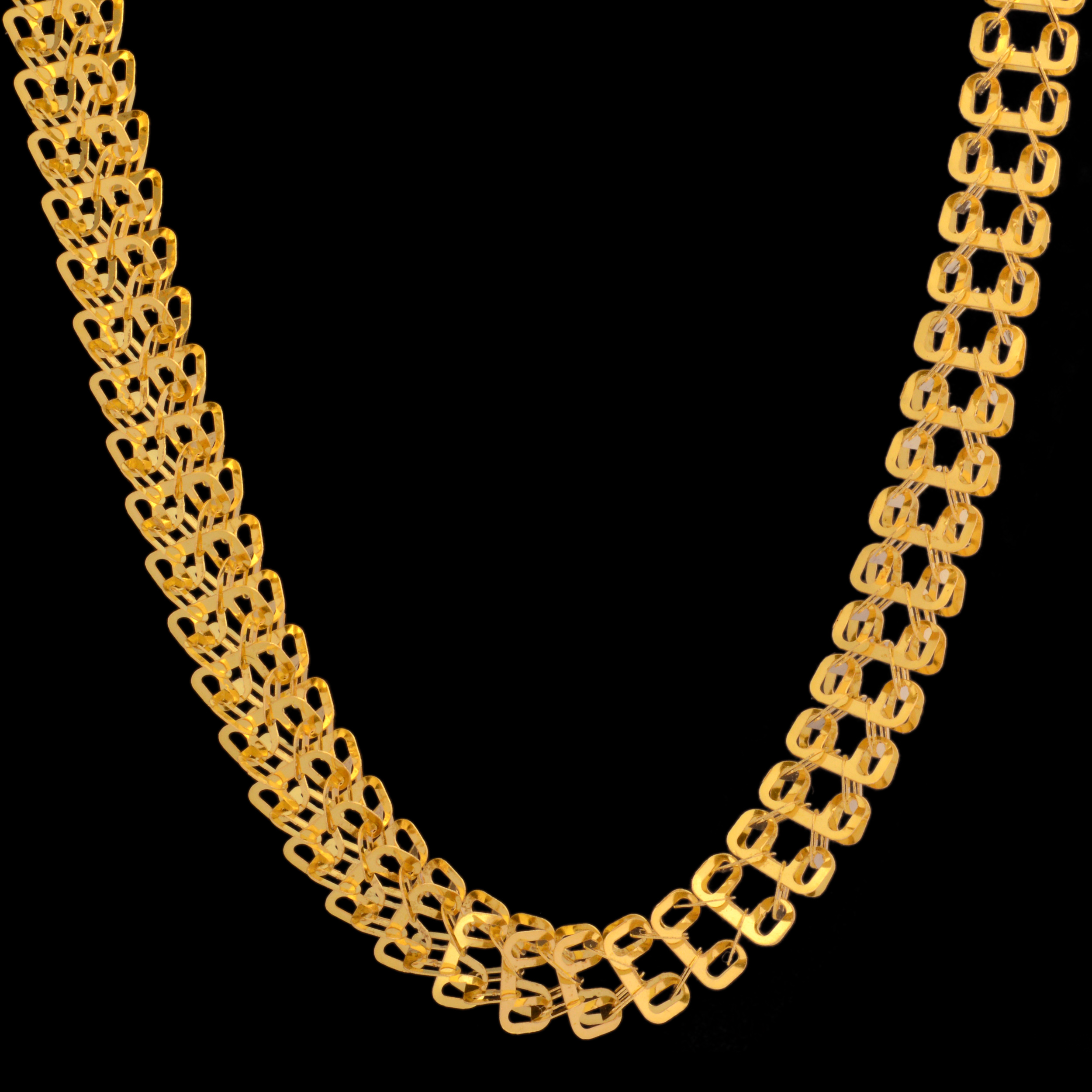 گردنبند طلا 18 عیار زنانه طلای مستجابی مدل لیزر کات کد 3