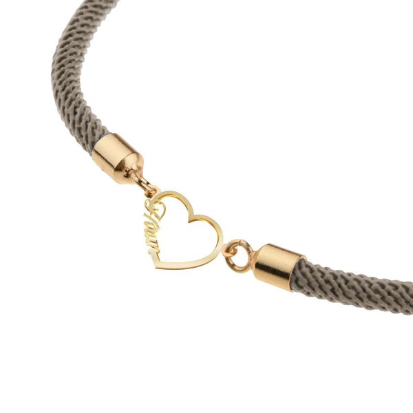 دستبند طلا 18 عیار زنانه مدوپد مدل اسم هیرون hirun کد DB24-11162