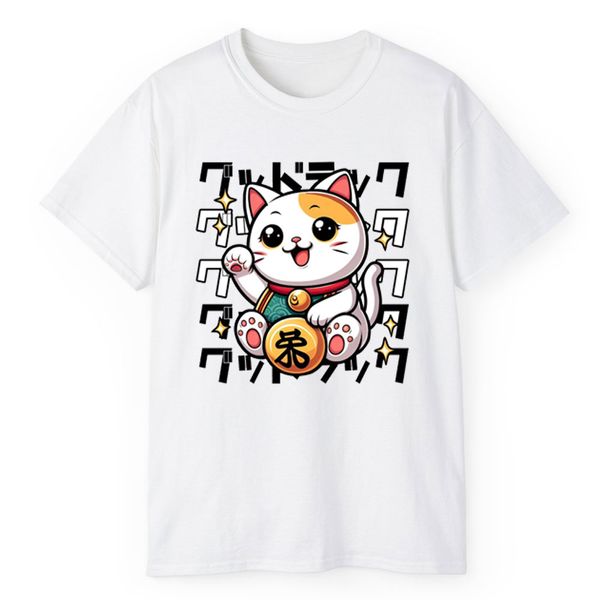 تی شرت آستین کوتاه مردانه مدل گربه سامورایی کد 557