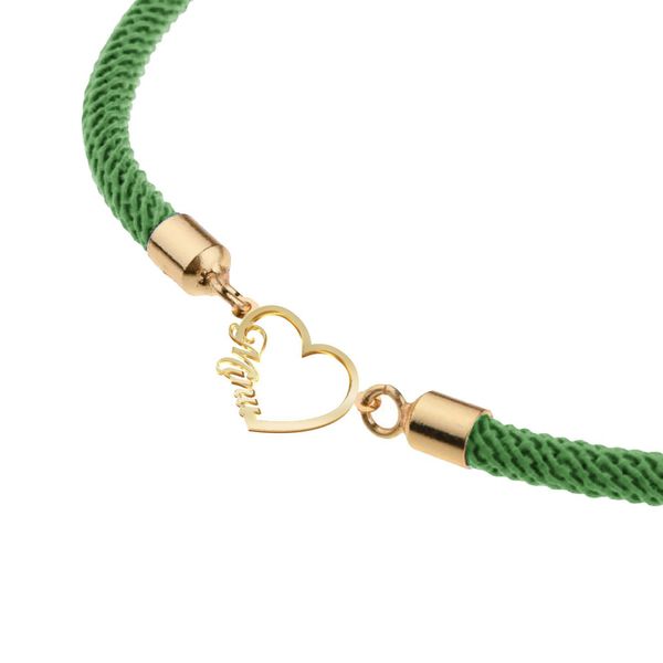 دستبند طلا 18 عیار زنانه مدوپد مدل اسم مینو minu کد DB33-10514
